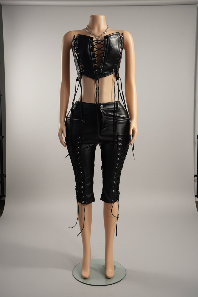 Midnight Rebel Capri Set