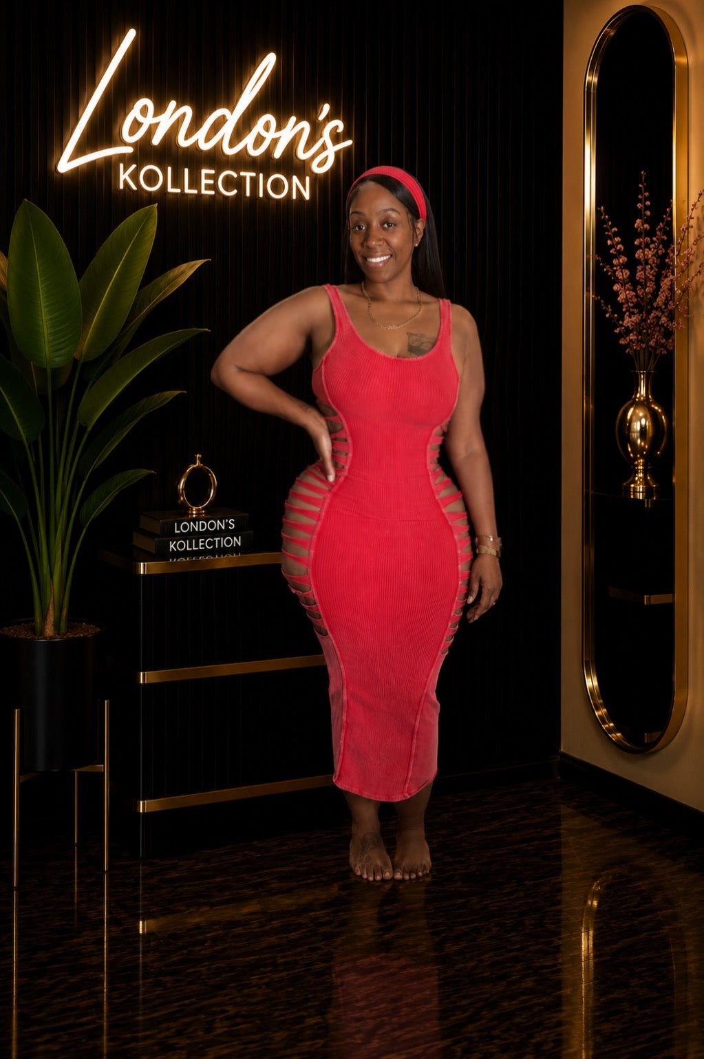 Red Alert Midi Dress