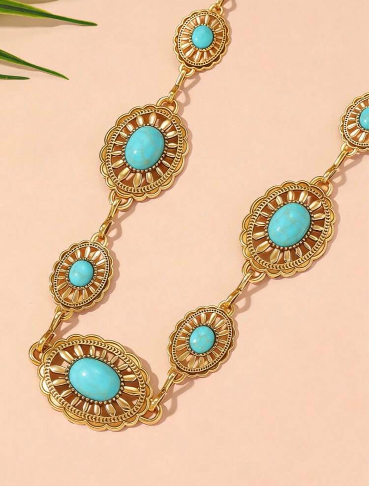 Golden turquoise belt