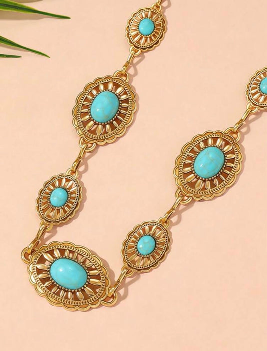 Golden turquoise belt