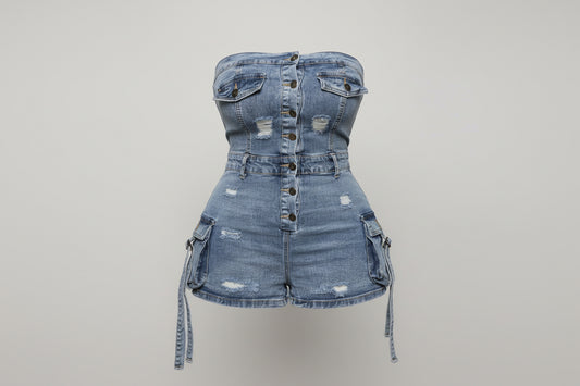 Denim On Me Romper