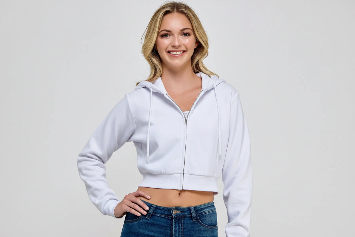 White Cropped Jacket