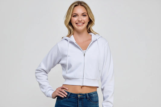 White Cropped Jacket